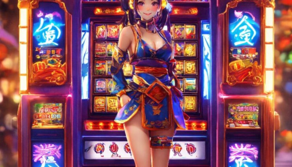 A cutie Q version character ninja small lady slot